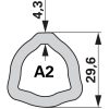 Bondioli & Pavesi nagy hajlásszögű kardántengely G2, 860 mm