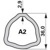 Bondioli & Pavesi nagy hajlásszögű kardántengely G2, 860 mm