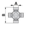 Bondioli & Pavesi nagy hajlásszögű kardántengely S4, 1210 mm