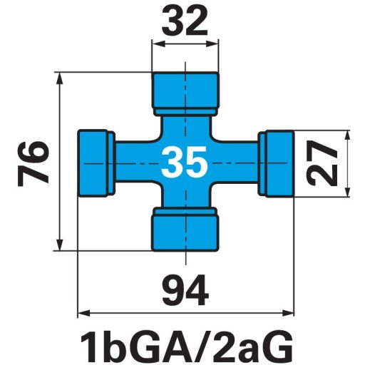 Walterscheid nagy nyílásszögű kardántengely-fél WH2480S, külső, SDF25, 1134 mm, S4LGA