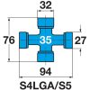 Walterscheid nagy hajlásszögű kardántengely PWE480, SPGF25Z, 1210 mm