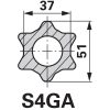 Walterscheid nagy hajlásszögű kardántengely PWE580, SPGF25, 860 mm, külső villák nélkül