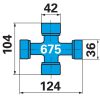 Walterscheid nagy hajlásszögű kardántengely PWE675, SPGF25V/30, 1210 mm TS 1 3/8-6, GS 1 3/4-6