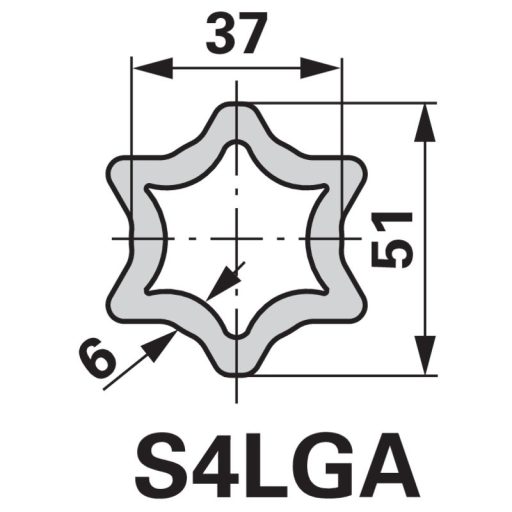 Walterscheid nagy hajlásszögű kardántengely WWE2480S, SDF25Z, 1310 mm