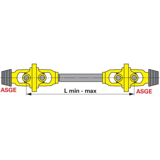 Walterscheid széles szögű kardántengely WWZ2280, STF15, 1010 mm