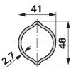 Weasler nagy hajlásszögű kardántengely AW21-80, 1010 mm, AK33 csillagracsnival, 900 Nm