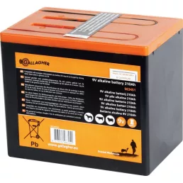 Villanypásztor akkumulátor Gallagher 9 V 210 Ah
