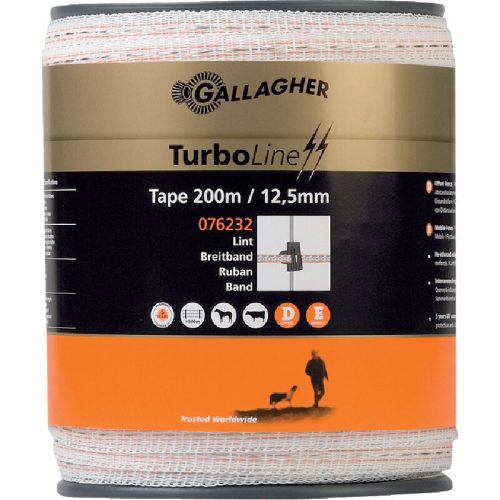 Gallagher villanypásztor szalag Turbo 12,5 mm 400 méter 086231