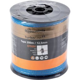   Gallagher villanypásztor szalag kék, TurboLine 12,5 mm, 200 méter