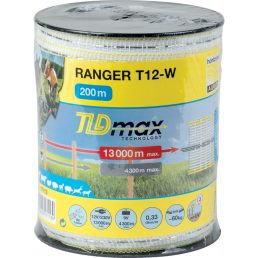   Horizont villanypásztor szalag RANGER T12-W, sárga/fehér/sárga, 200 m