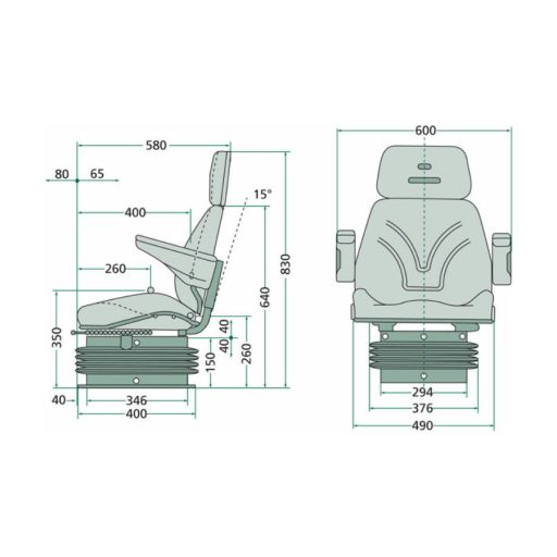GRANIT légrugós ülés 24000019