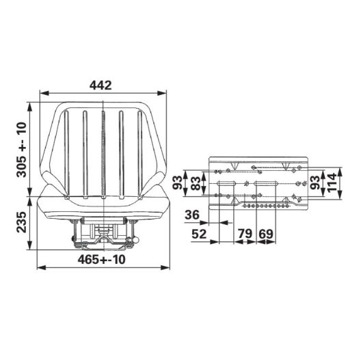 GRAMMER mechanikus rugózású ülés 2402052165