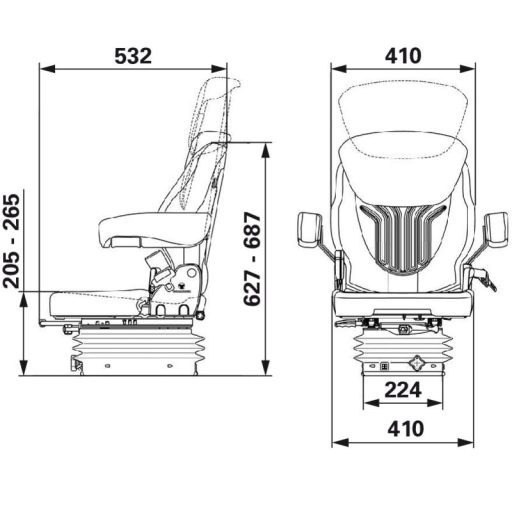 GRAMMER mechanikus rugózású ülés 2401333859