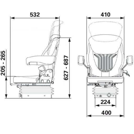 GRAMMER mechanikus rugózású ülés 2401081364