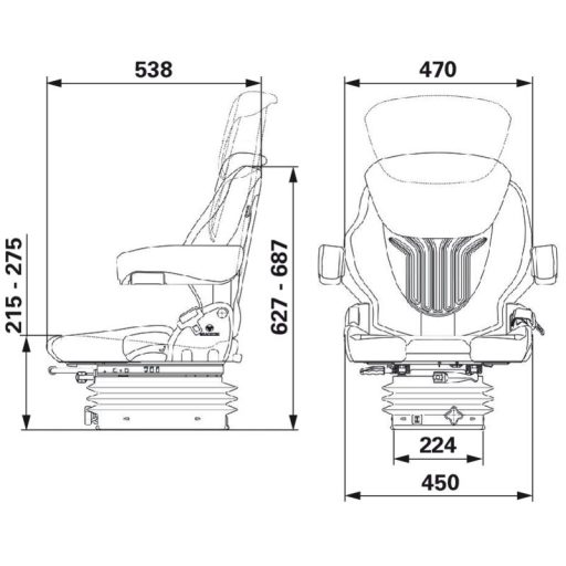 GRAMMER mechanikus rugózású ülés 2401341911