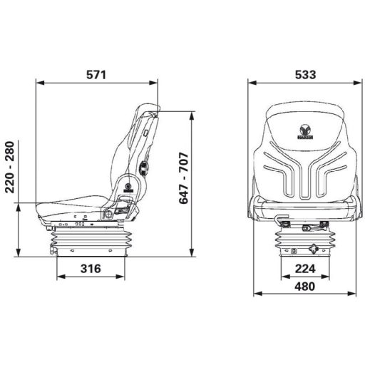 GRAMMER mechanikus rugózású ülés 2401288537