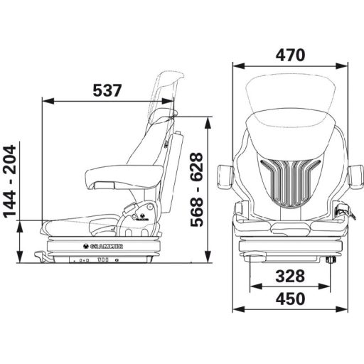 GRAMMER légrugós ülés 2401212688