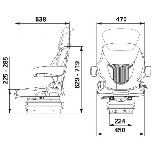 GRAMMER légrugós ülés 2401081366