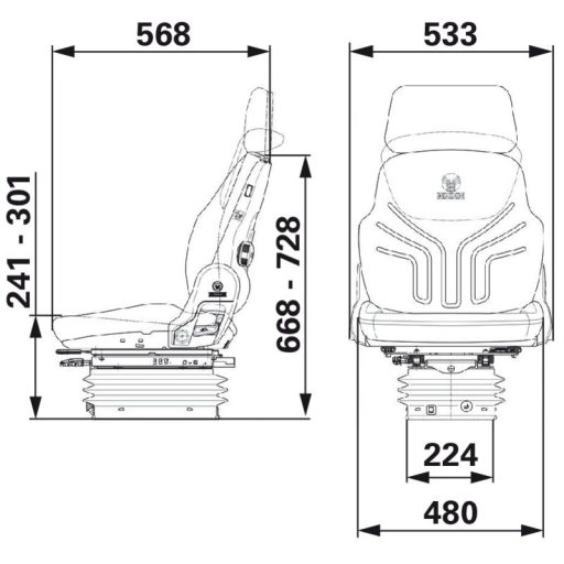 GRAMMER légrugós ülés 2401288538