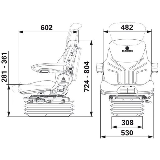 GRAMMER légrugós ülés 2401288547