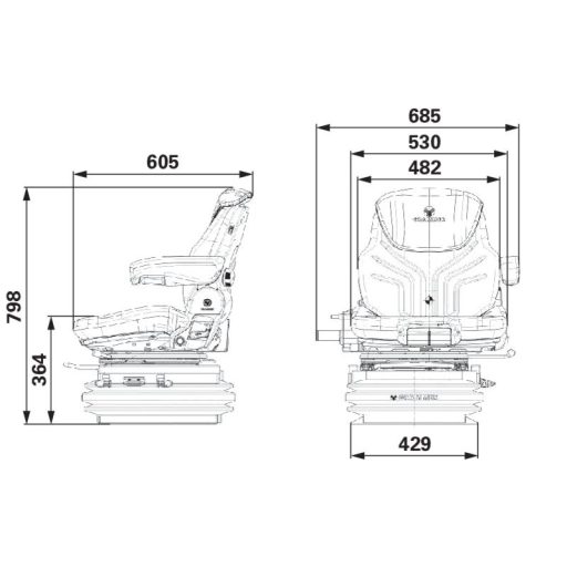 GRAMMER légrugós ülés 2401314123
