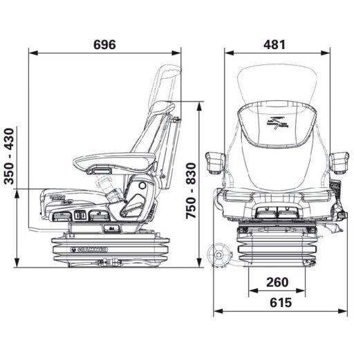 GRAMMER légrugós ülés 2401288762