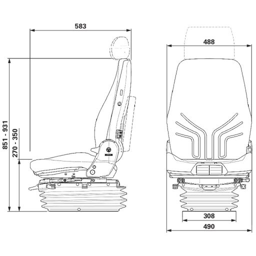 GRAMMER légrugós ülés 1203165