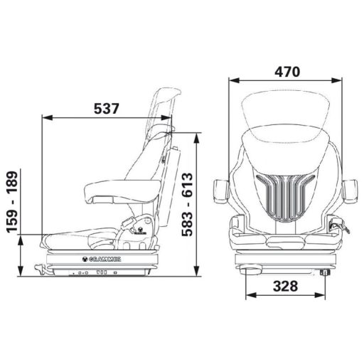 GRAMMER légrugós ülés 2401293477