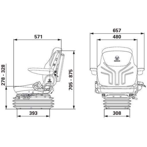 GRAMMER légrugós ülés 1272882