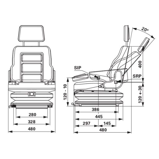Longlife légrugós ülés 00152421