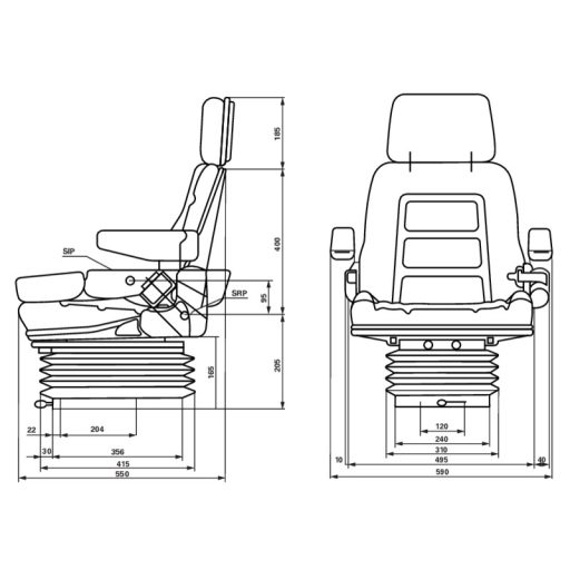 Longlife légrugós ülés 00152424