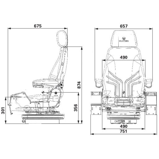 GRAMMER mechanikus rugózású ülés 2401294548