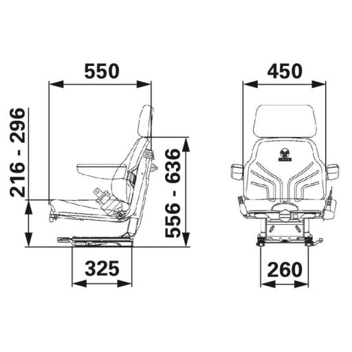 GRAMMER mechanikus rugózású ülés 2401047386
