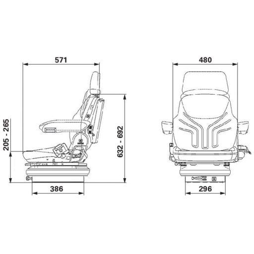 GRAMMER mechanikus rugózású ülés 2401012109
