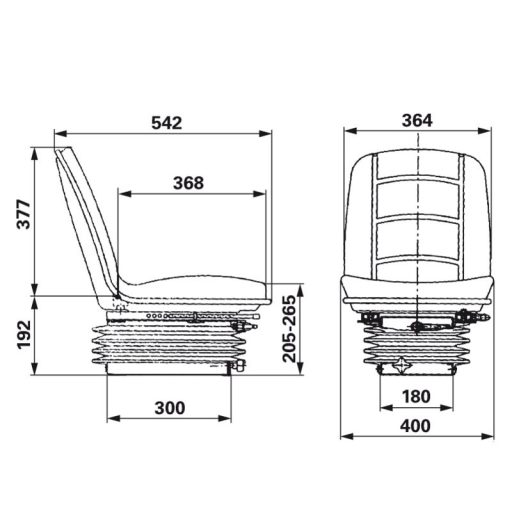 Seat mechanikus rugózású ülés 00152010