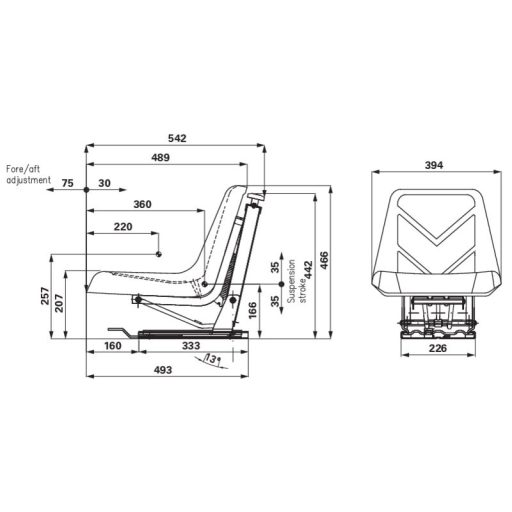 Seat mechanikus rugózású ülés 00152013