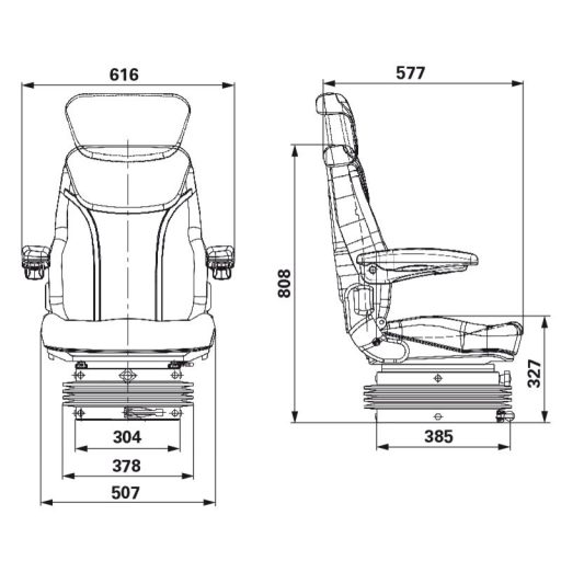 Seat mechanikus rugózású ülés 00152017