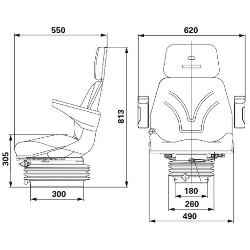 Seat mechanikus rugózású ülés 00152019