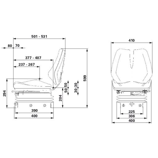 Seat mechanikus rugózású ülés 00152025