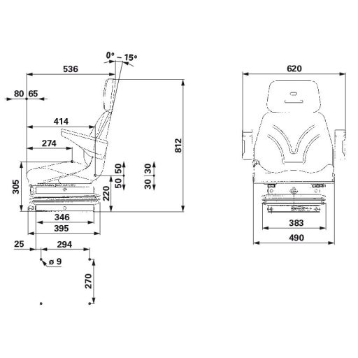 Seat mechanikus rugózású ülés 00152029