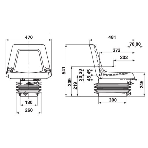 Seat mechanikus rugózású ülés 00152032