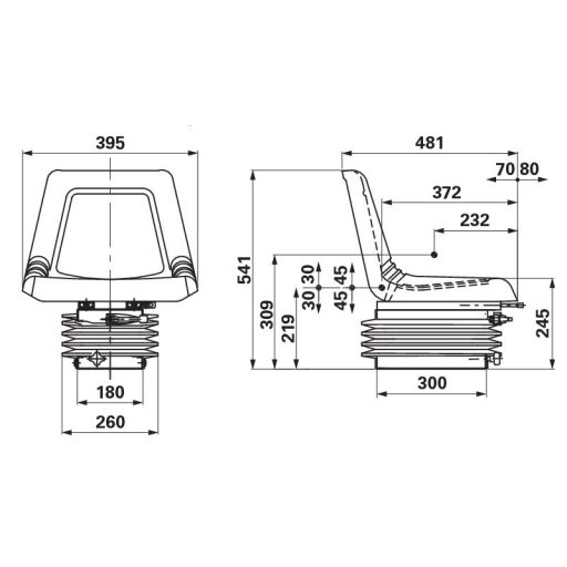 Seat mechanikus rugózású ülés 00152033