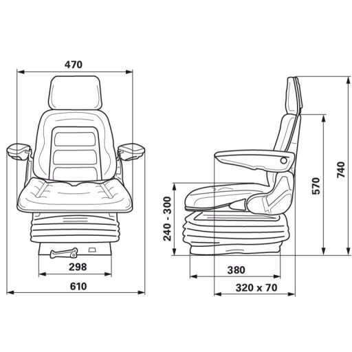 Longlife mechanikus rugózású ülés 00152185