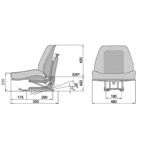 Longlife mechanikus rugózású ülés 00152203
