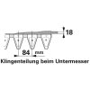 Késsor kaszapengékkel ESM 00608285 - 1650 mm