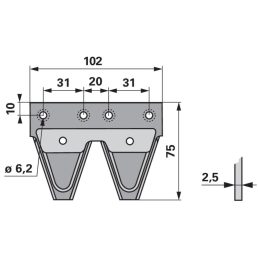 Kaszapange ESM 00442300 - 75 mm