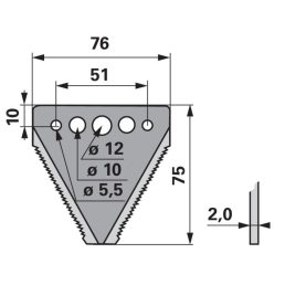 Kaszapange ESM 00442303 - 75 mm