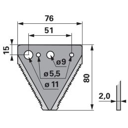 Kaszapange ESM 00442305 - 80 mm