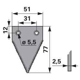 Kaszapange Schröckenfux 0060113125 - 77 mm