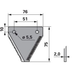 Kaszapange Schröckenfux 00601138 - 75 mm